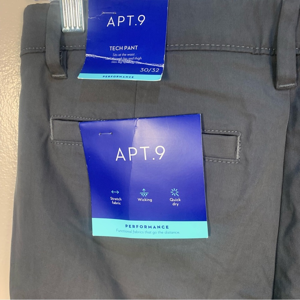 APT.9 Tech Pants Performance Slim Stretch Pants - Picture 6 of 12